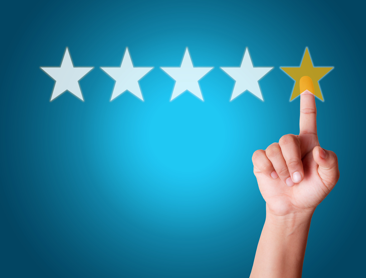 Business rating and review concept